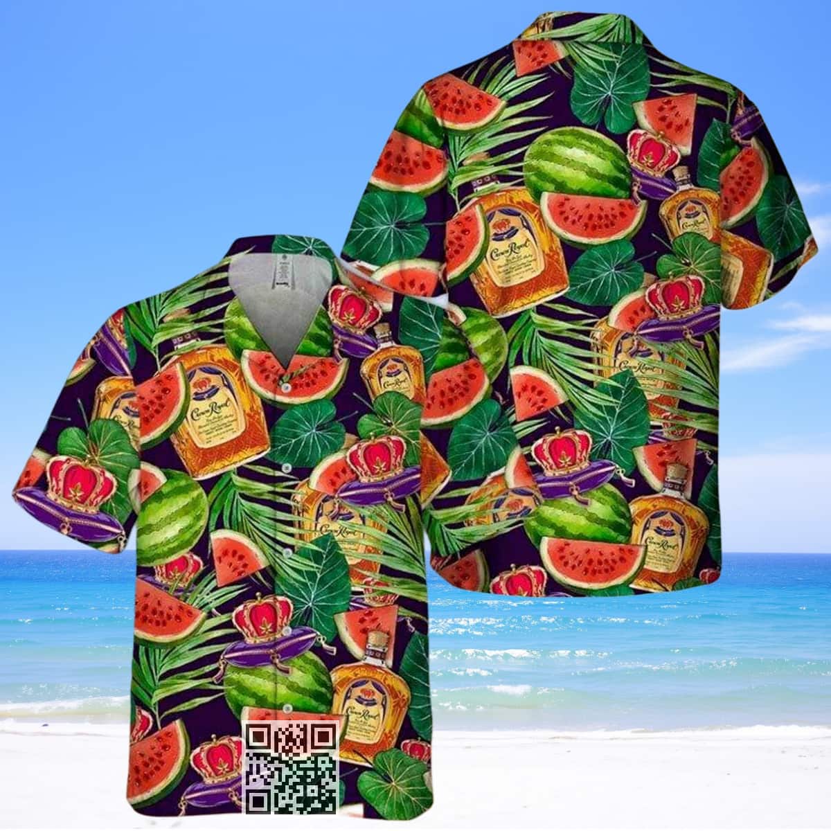 Aloha Crown Royal Hawaiian Shirt Watermelon Pattern Gift For Beach Lovers Aloha Crown Royal Hawaiian Shirt Watermelon Pattern Gift For Beach Lovers