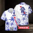 Pabst Blue Ribbon Hawaiian Shirt Beach Lovers Gift Custom Name