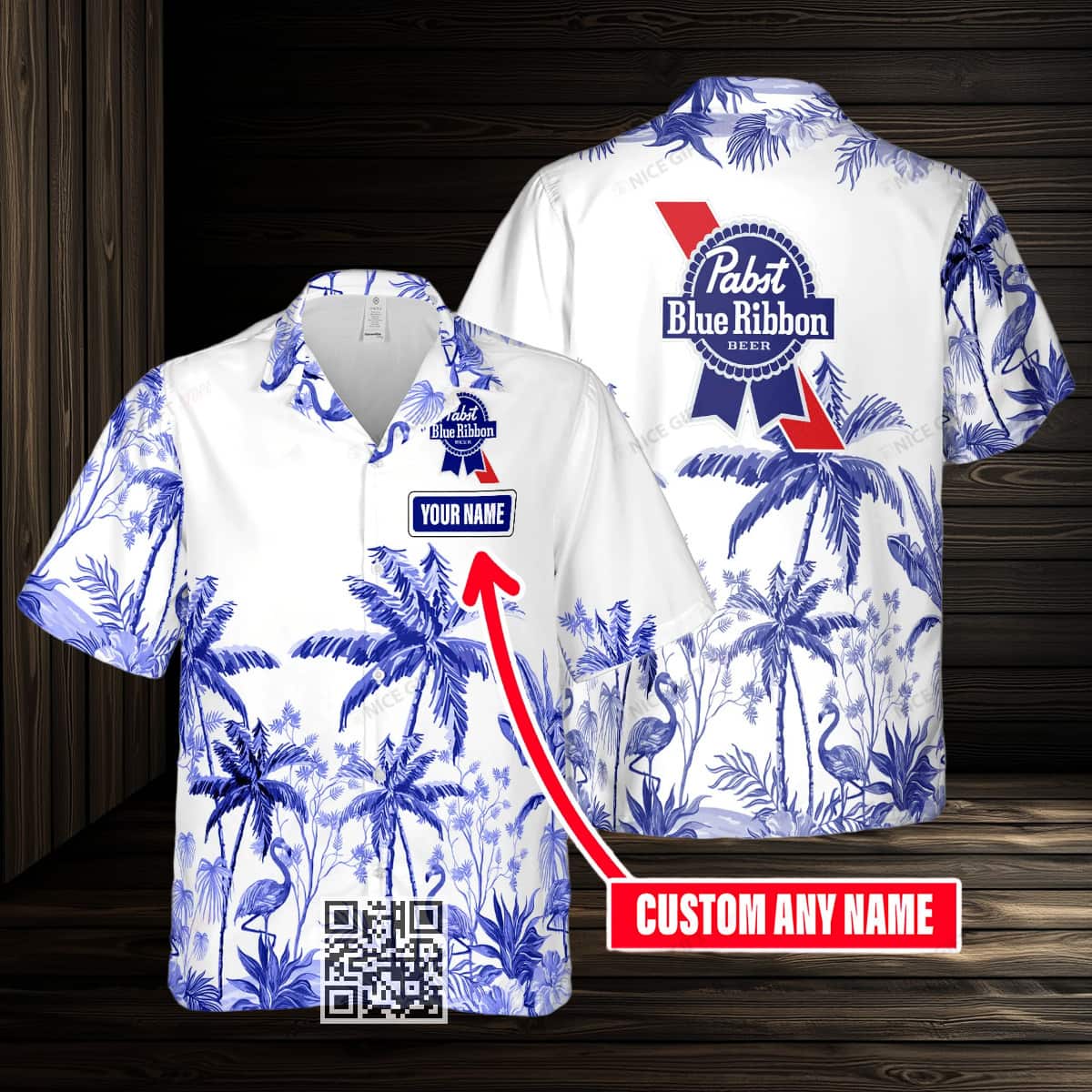 Pabst Blue Ribbon Hawaiian Shirt Beach Lovers Gift Custom Name Pabst Blue Ribbon Hawaiian Shirt Beach Lovers Gift Custom Name
