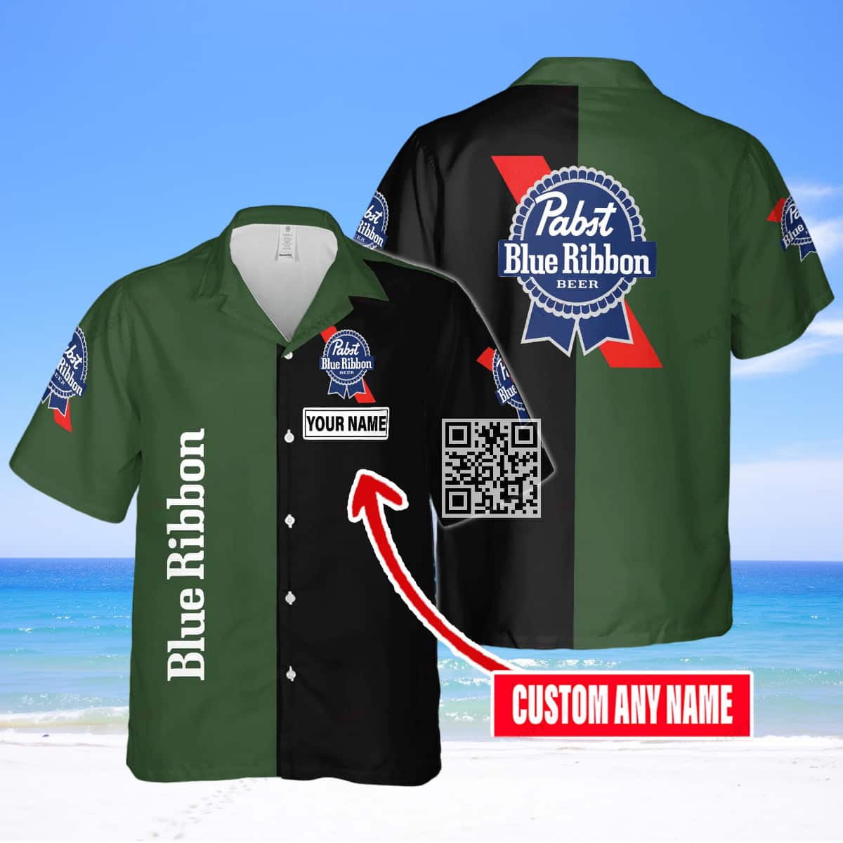 Pabst Blue Ribbon Hawaiian Shirt Gift For Beer Lovers Custom Name Pabst Blue Ribbon Hawaiian Shirt Gift For Beer Lovers Custom Name