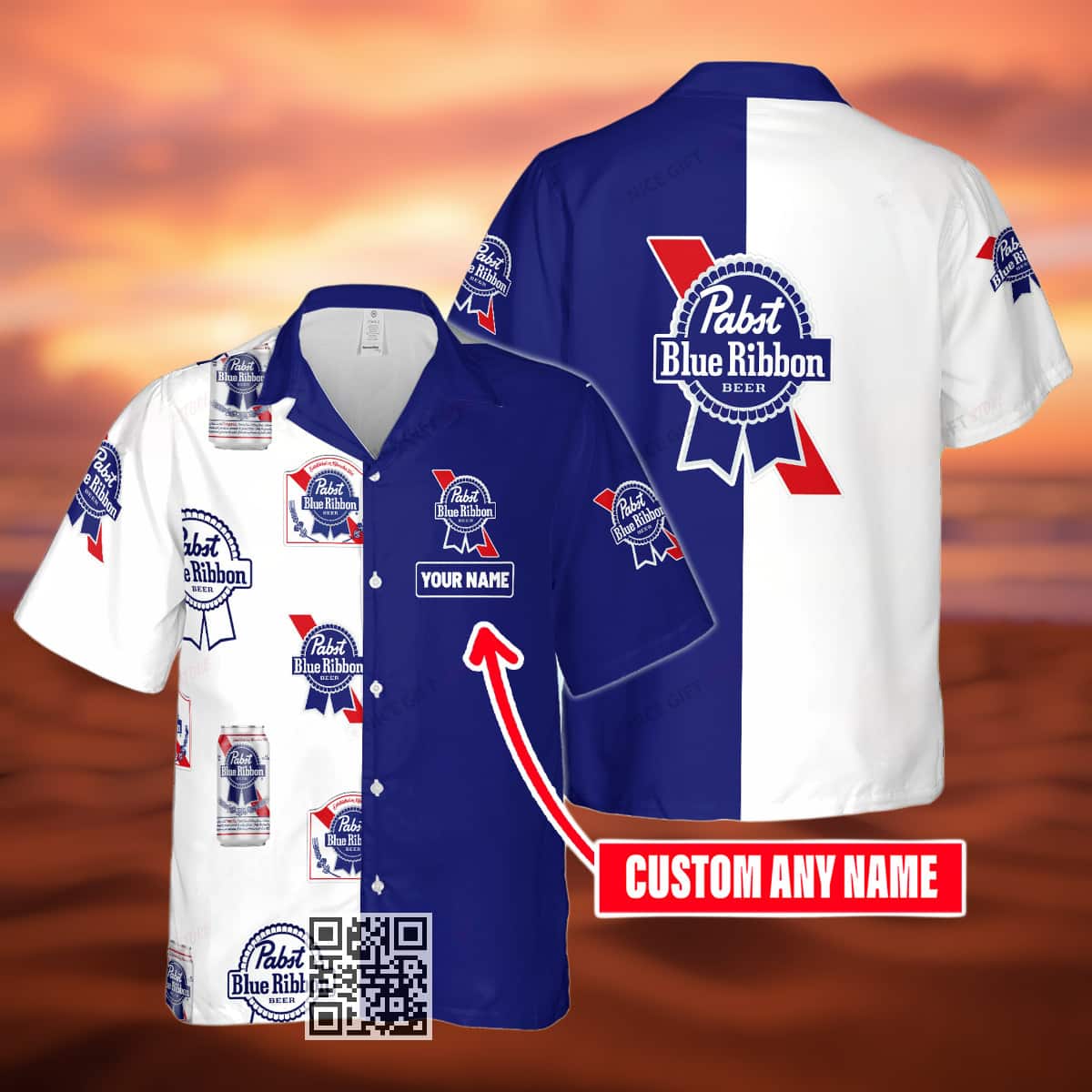 Pabst Blue Ribbon Beer Hawaiian Shirt Best Beach Gift Custom Name Pabst Blue Ribbon Beer Hawaiian Shirt Best Beach Gift Custom Name