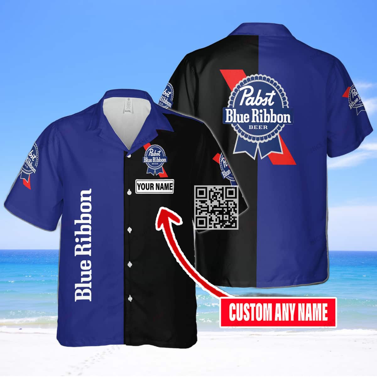 Pabst Blue Ribbon Hawaiian Shirt Best Gift For Beer Lovers Custom Name Pabst Blue Ribbon Hawaiian Shirt Best Gift For Beer Lovers Custom Name