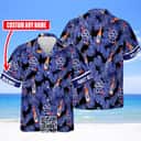 Aloha Pabst Blue Ribbon Beer Hawaiian Shirt Custom Name Palm Leaves Pattern Aloha Pabst Blue Ribbon Beer Hawaiian Shirt Custom Name Palm Leaves Pattern