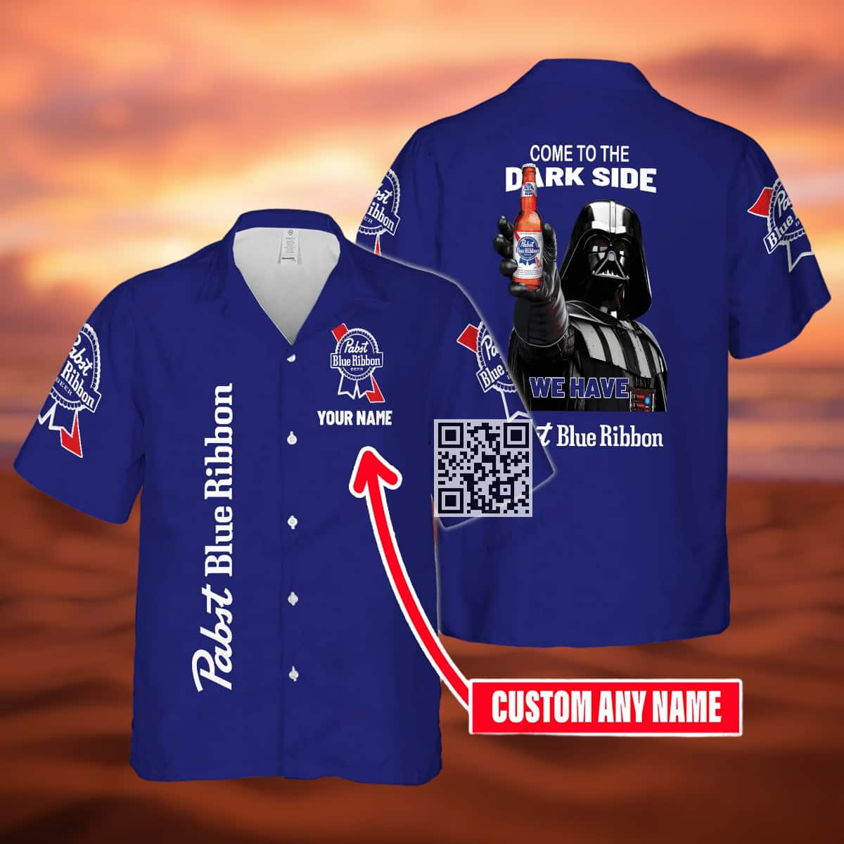 Come To The Dark Side We Have Pabst Blue Ribbon Beer Hawaiian Shirt Custom Name Come To The Dark Side We Have Pabst Blue Ribbon Beer Hawaiian Shirt Custom Name