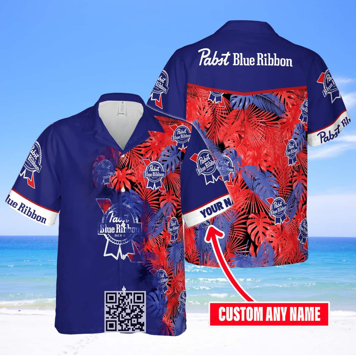 Aloha Pabst Blue Ribbon Beer Hawaiian Shirt Custom Name Summer Vacation Gift Aloha Pabst Blue Ribbon Beer Hawaiian Shirt Custom Name Summer Vacation Gift