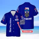 Pabst Blue Ribbon Beer Hawaiian Shirt Best Dad Ever Custom Name Pabst Blue Ribbon Beer Hawaiian Shirt Best Dad Ever Custom Name