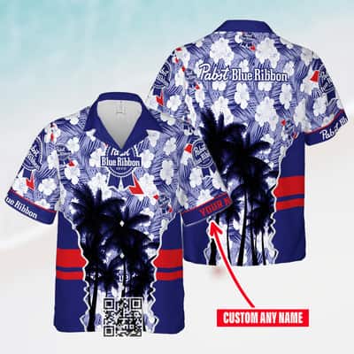 Aloha Pabst Blue Ribbon Beer Hawaiian Shirt Trendy Summer Gift Custom Name