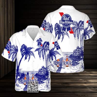 Aloha Pabst Blue Ribbon Hawaiian Shirt Summer Holiday Gift