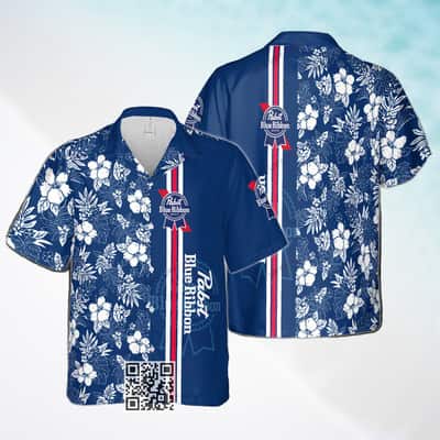 Aloha Pabst Blue Ribbon Hawaiian Shirt Gift For Beach Holiday