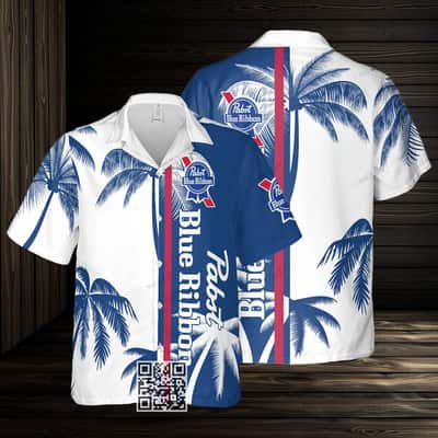 Vintage Aloha Pabst Blue Ribbon Beer Hawaiian Shirt Beach Lovers Gift