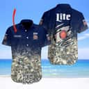Personalized Miller Lite Beer Hawaiian Shirt Camouflage Pattern Custom Name