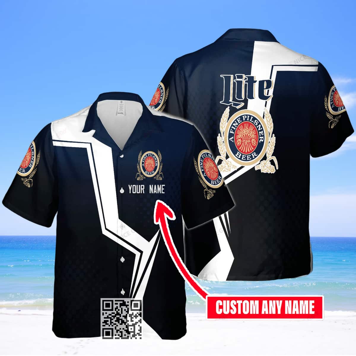 Miller Lite Beer Hawaiian Shirt Beer Lovers Gift Custom Name Miller Lite Beer Hawaiian Shirt Beer Lovers Gift Custom Name