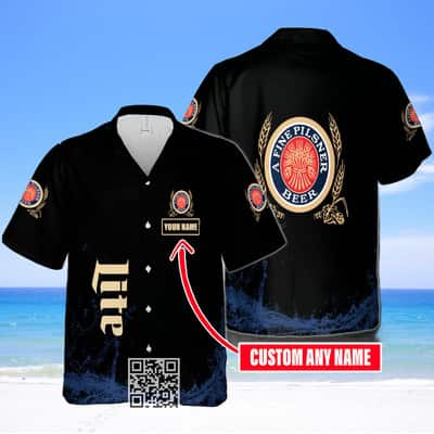 Miller Lite A Fine Pilsner Beer Hawaiian Shirt Custom Name Miller Lite A Fine Pilsner Beer Hawaiian Shirt Custom Name