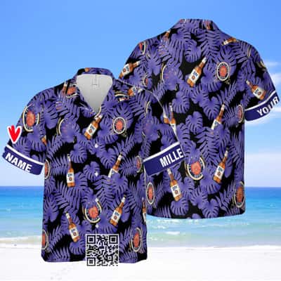 Aloha Miller Lite Beer Hawaiian Shirt Gift For Beer Lovers Custom Name