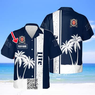 Aloha Miller Lite Hawaiian Shirt Beer Lovers Gift Custom Name