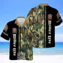 Miller Lite Beer Hawaiian Shirt Camouflage Pattern Custom Name