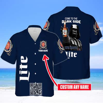 Darth Vader Star Wars Miller Lite Beer Hawaiian Shirt Custom Name Darth Vader Star Wars Miller Lite Beer Hawaiian Shirt Custom Name
