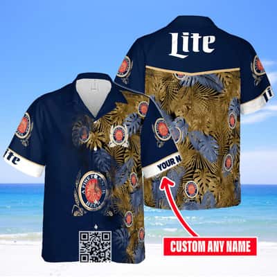 Miller Lite Hawaiian Shirt Custom Name Summer Gift For Friend