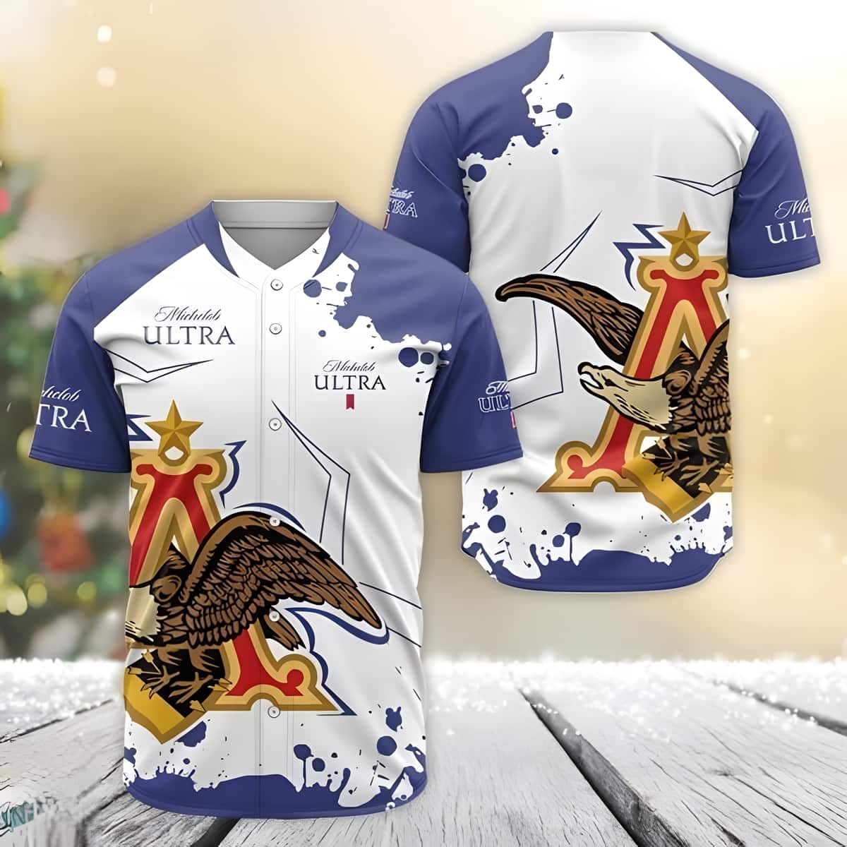 Funny Michelob ULTRA Baseball Jersey Beer Anheuser Eagle Logo Gift For Sports Fans
